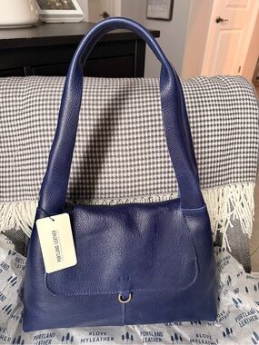 Portland Leather - Rowan Shoulder Bag- Medium - Cobalt